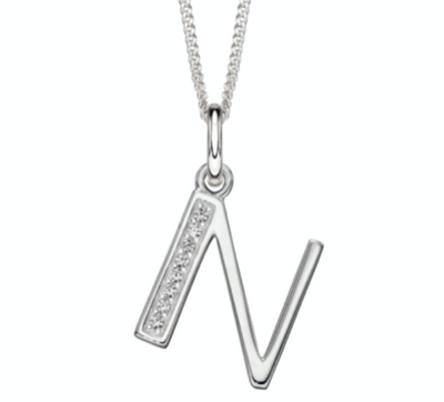 Silver Initial Letter Pendants