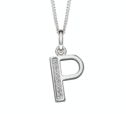 Silver Initial Letter Pendants