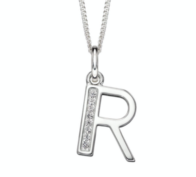 Silver Initial Letter Pendants