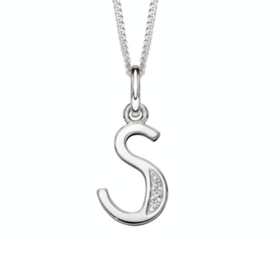 Silver Initial Letter Pendants