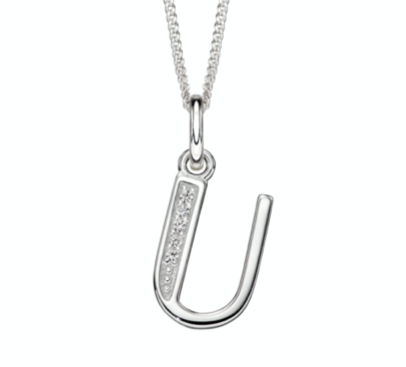 Silver Initial Letter Pendants