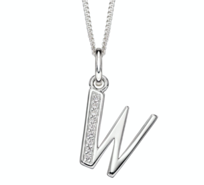 Silver Initial Letter Pendants