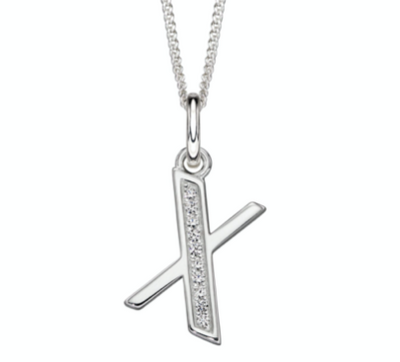 Silver Initial Letter Pendants