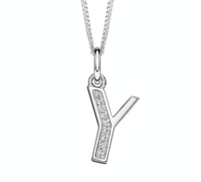 Silver Initial Letter Pendants