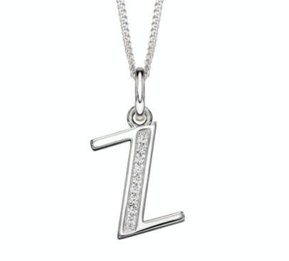 Silver Initial Letter Pendants