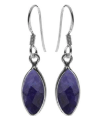 Sapphire Marquis Drop Earrings