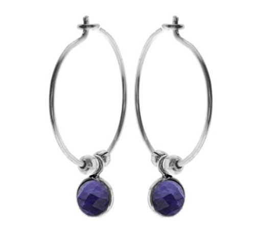 Sapphire Hoop Earrings