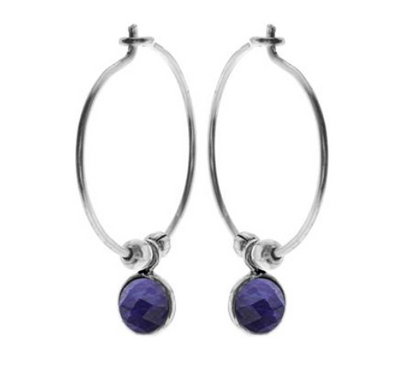 Sapphire Hoop Earrings