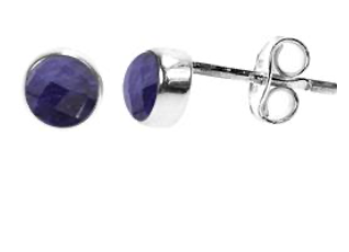Sapphire 5mm Round Stud Earrings