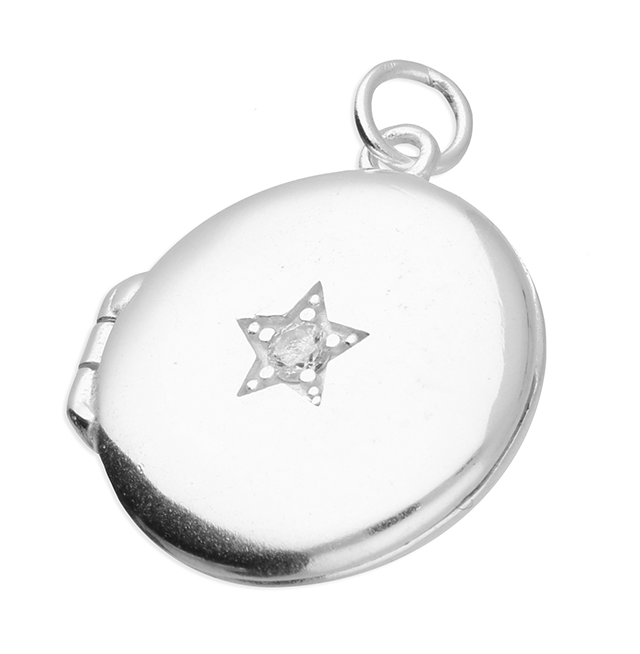 Crystal Star Locket Necklace