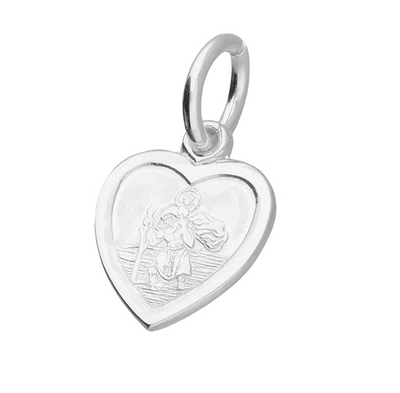 St Christopher Small Heart Necklace