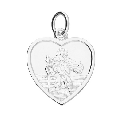 ST Christopher Heart Necklace