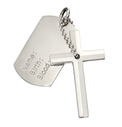 Fred Bennett Cross & Dog Tag Necklace