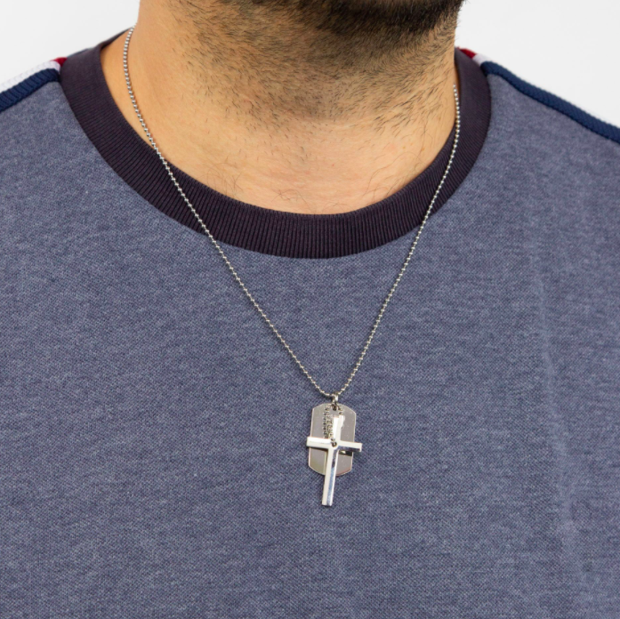 Fred Bennett Cross & Dog Tag Necklace