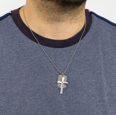 Fred Bennett Cross & Dog Tag Necklace