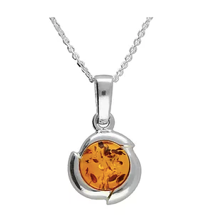 Amber Flower pendant