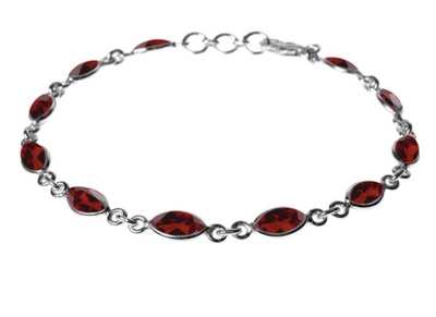 Garnet Marquise Stone Bracelet