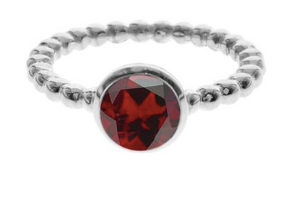 Garnet Bobbled Ring