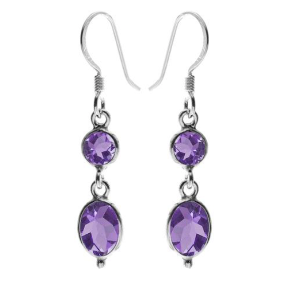 Amethyst Double Drop Earrings