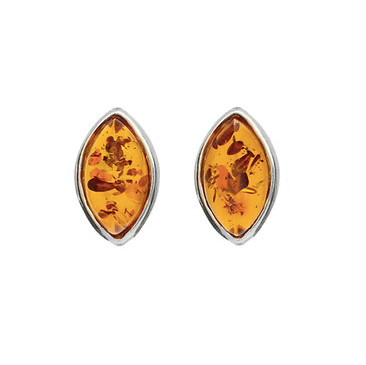 Marquise Amber Stud Earrings