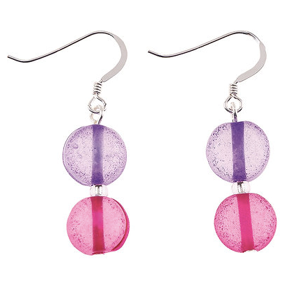 Carrie Elspeth Pink & Purple Candy Drop Earrings