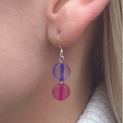 Carrie Elspeth Pink & Purple Candy Drop Earrings