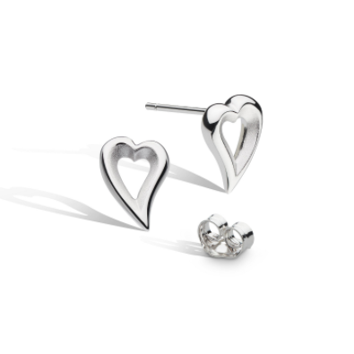 Kit Heath Desire Sandblasted Heart Stud Earrings