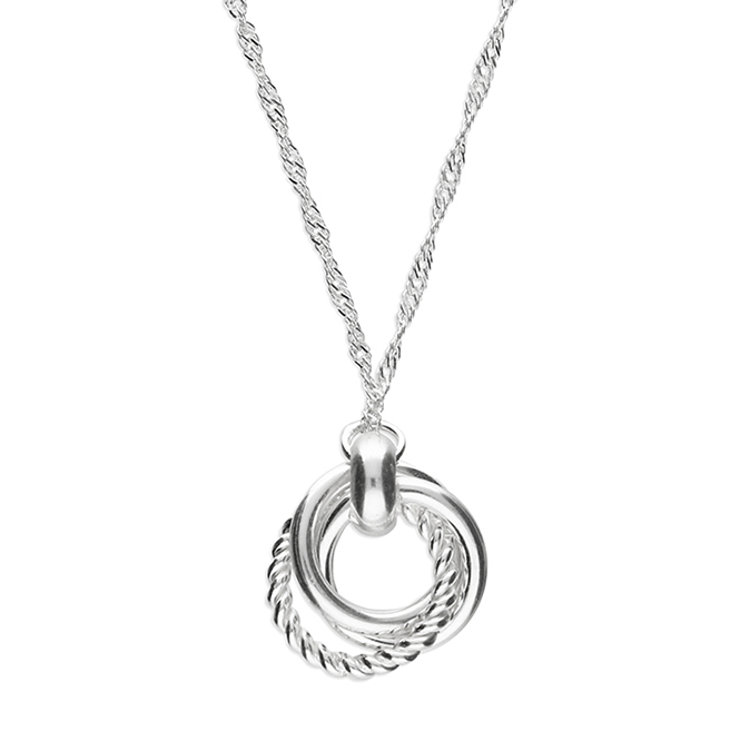 Triple Twisted Circle Pendant