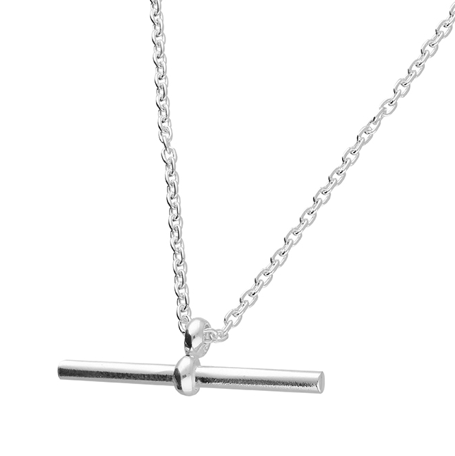 Silver T-Bar Necklace