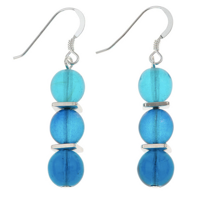 Carrie Elspeth Blue Globes Drop Earrings