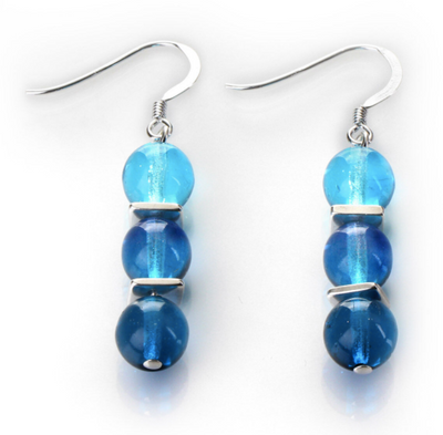 Carrie Elspeth Blue Globes Drop Earrings