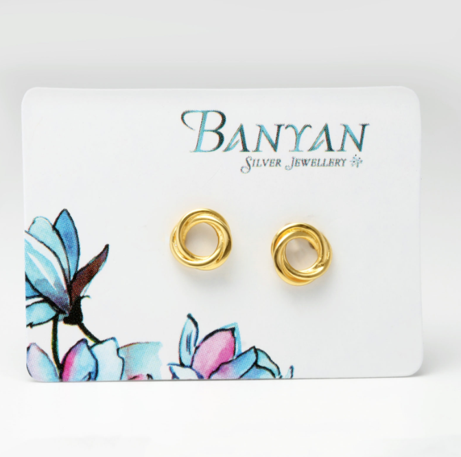 Banyan Gold Nest Stud Earrings