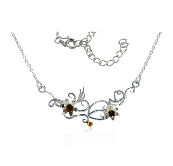 Banyan Silver & Gold Daffodil Necklace