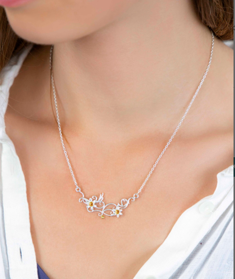 Banyan Silver & Gold Daffodil Necklace