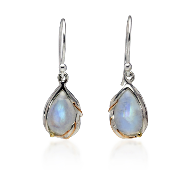 Banyan Moonstone Droplet Drop Earrings