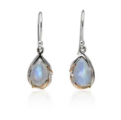 Banyan Moonstone Droplet Drop Earrings