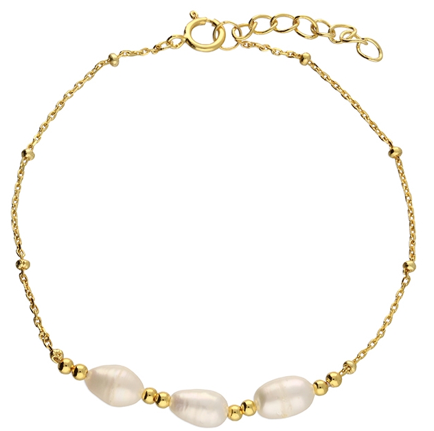 Gold Trio Pearl Bracelet