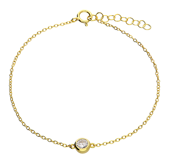 Delicate Gold Crystal Bracelet