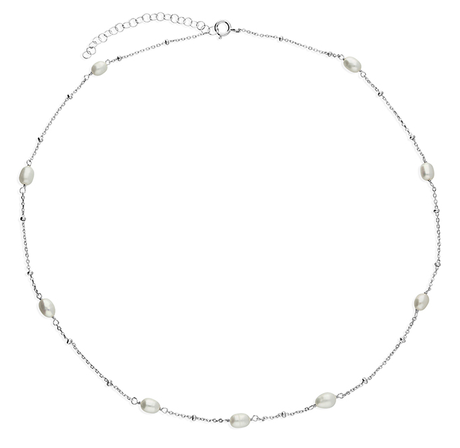 Delicate Spaced Pearl Necklace