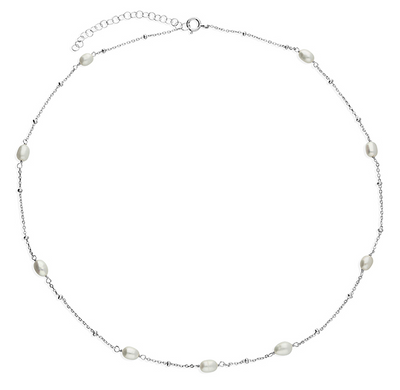Delicate Spaced Pearl Necklace