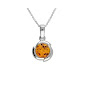 Amber Pendant in a Flower Design