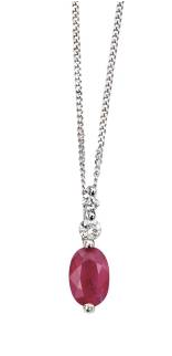 ruby and diamond pendant GP734R