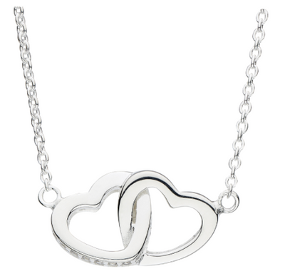 Dew Linked Hearts Necklace 9072cz