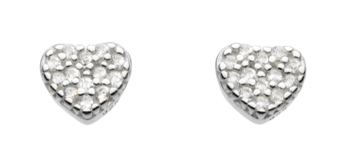 cz heart studs