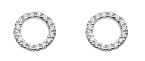 CZ open circle studs