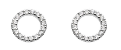 CZ open circle studs