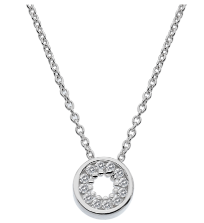 Dew CZ Circle Necklace 9397cz