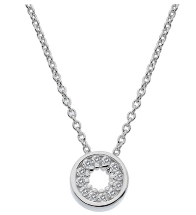 Dew CZ Circle Necklace 9397cz