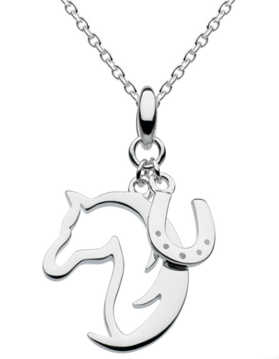 Dew Horse & Horse Shoe Pendant 9474