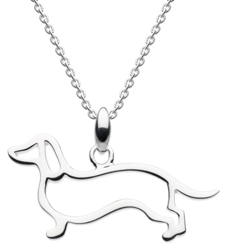 Dew Open Sausage Dog Dachshund Pendant 9662